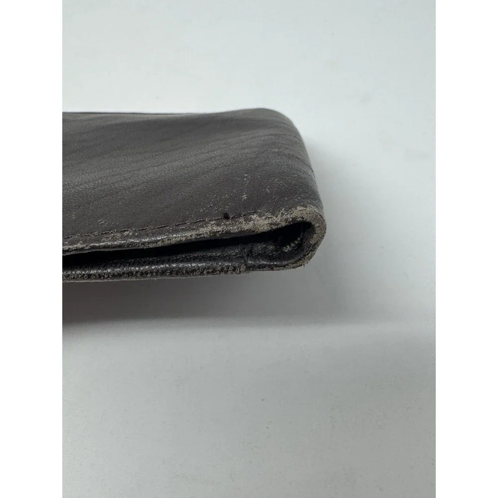 Vintage Rolfs Men's Genuine Leather Bifold Flipfold Wallet Dark Brown